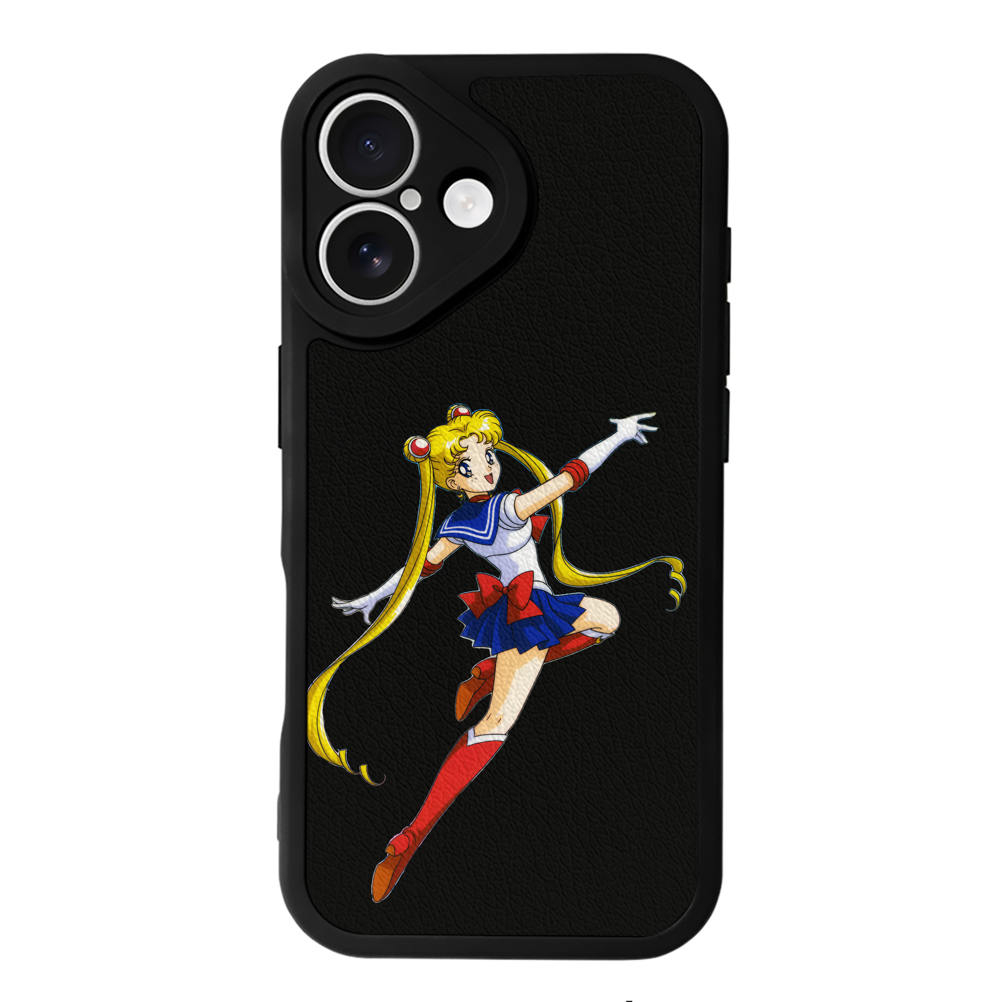 （画像用） 美少女戦士セーラームーン 月野 うさぎ つきの うさぎ Sailor Moon Tsukino Usagi 【iPhone 16シリーズ対応】シリコンスマホケース（レザー調） 材質：シリコン